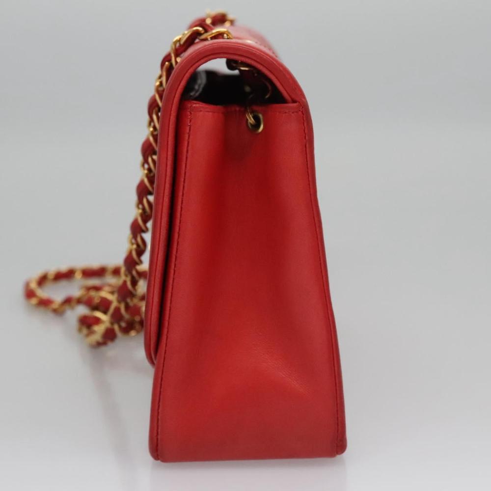 Red Leather Chanel Flap Bag