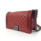 Red Leather Chanel Flap Bag