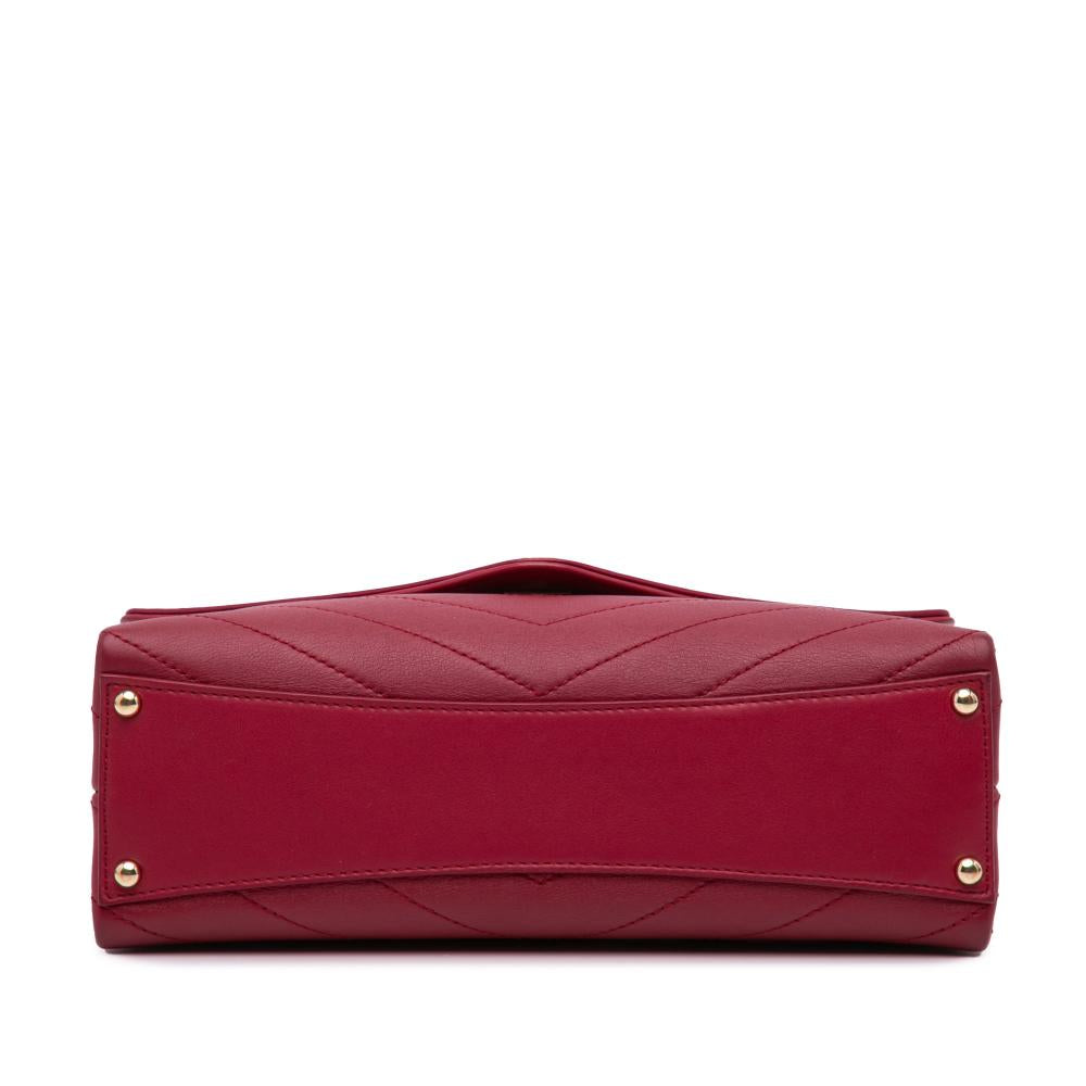 Red Leather Chanel Flap Bag