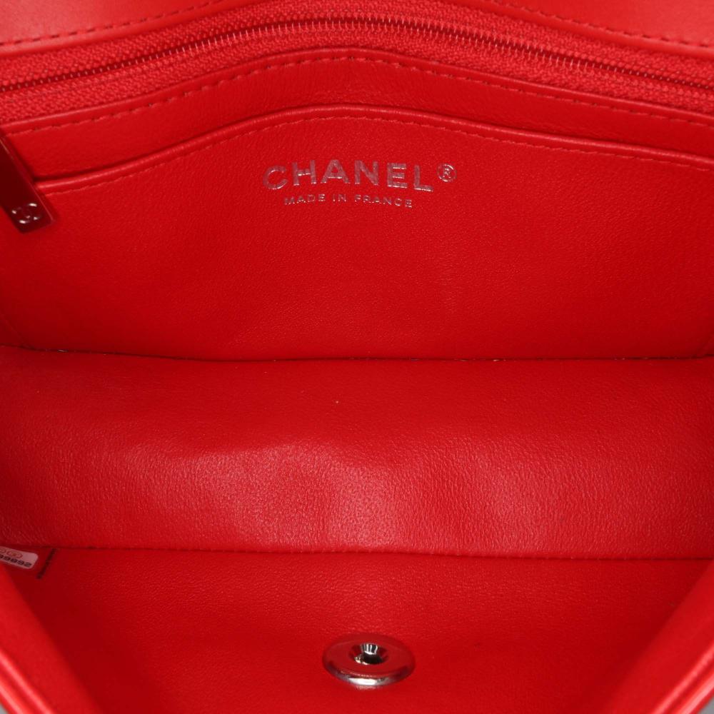 Red Leather Chanel Flap Bag
