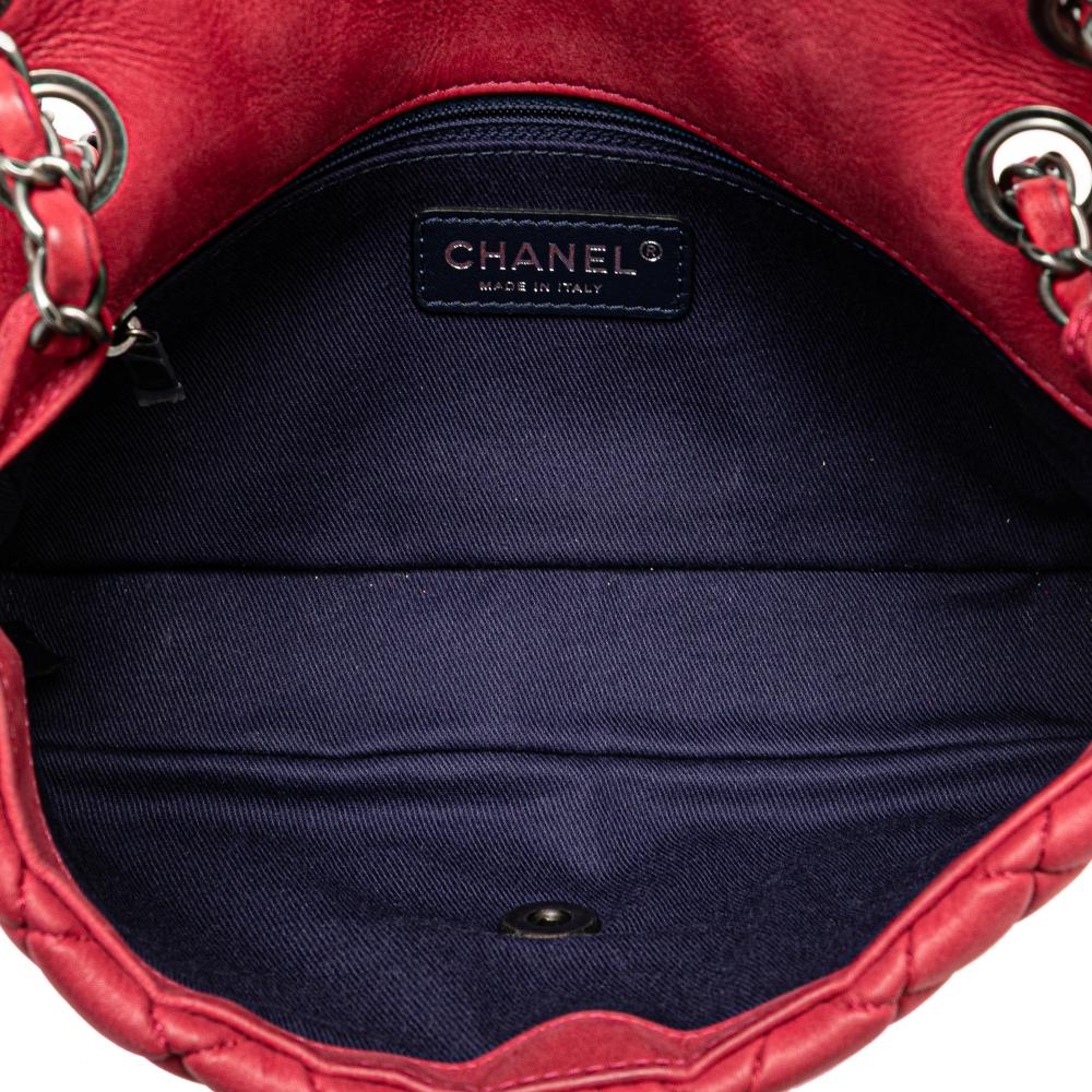 Red Leather Chanel Flap Bag