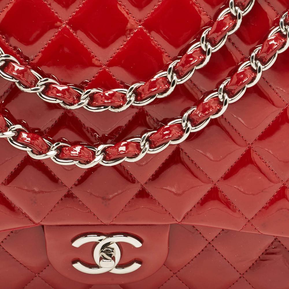Red Leather Chanel Flap Bag