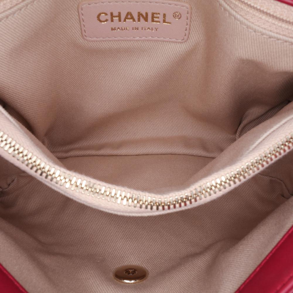 Red Leather Chanel Flap Bag