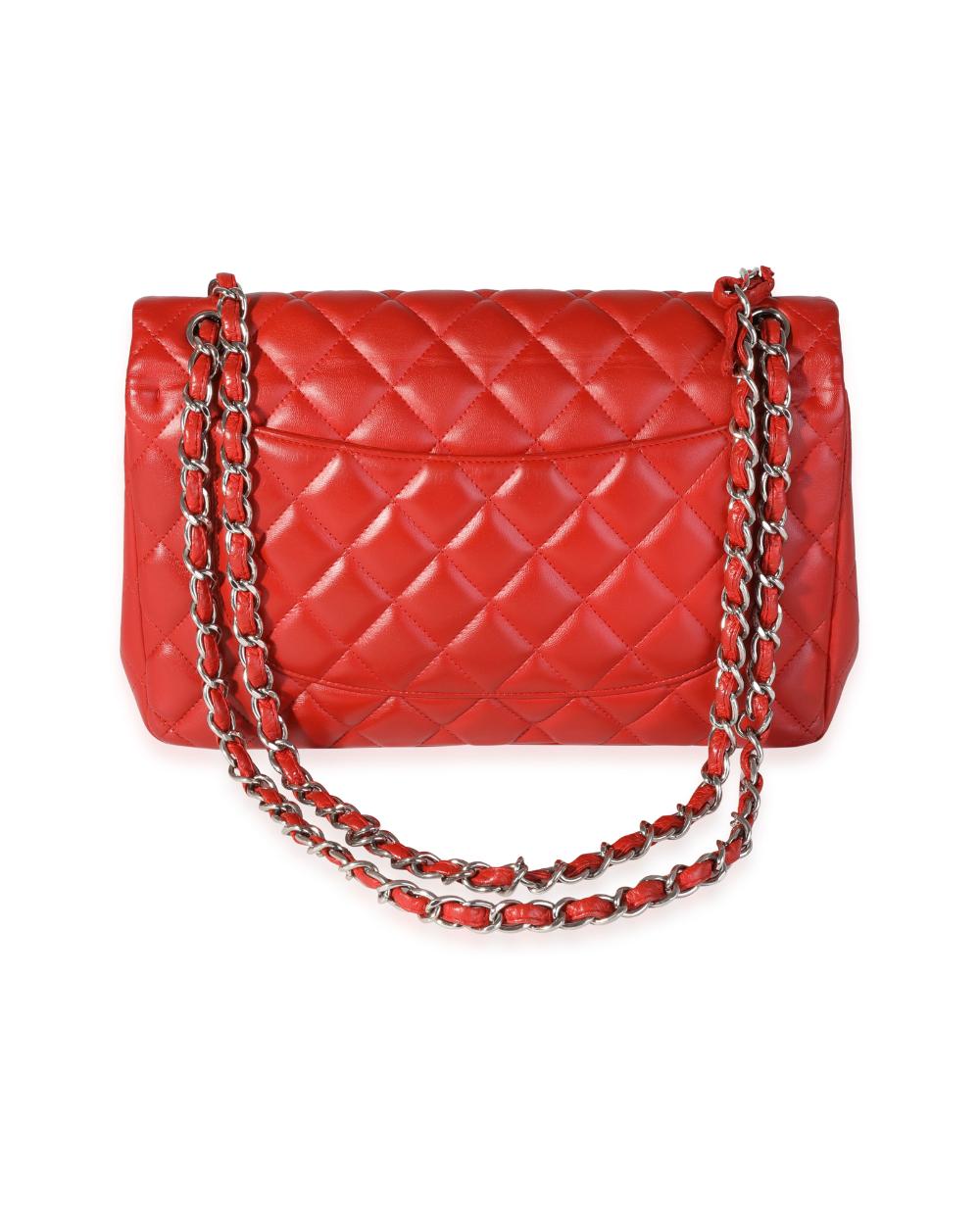 Red Leather Chanel Flap Bag
