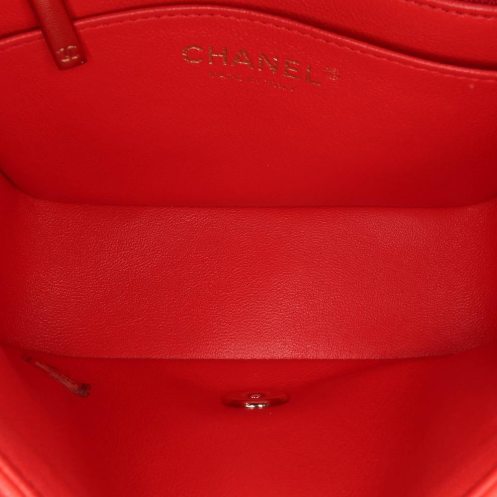 Red Leather Chanel Flap Bag