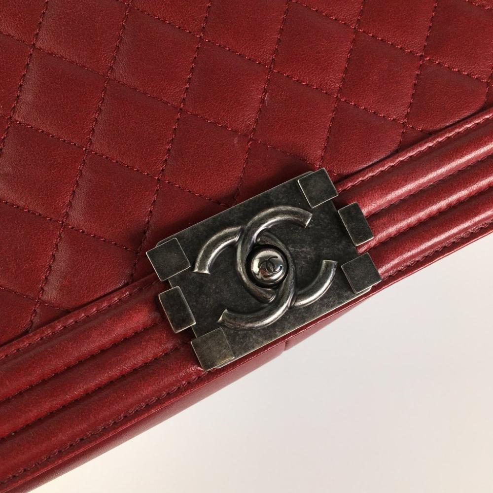 Red Leather Chanel Flap Bag