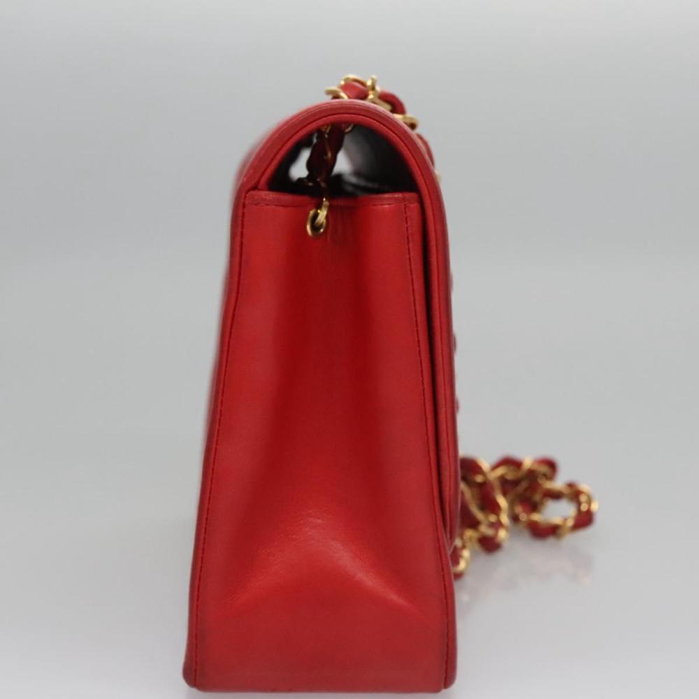Red Leather Chanel Flap Bag