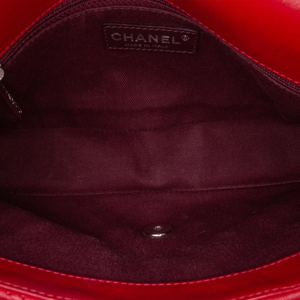 Red Leather Chanel Flap Bag