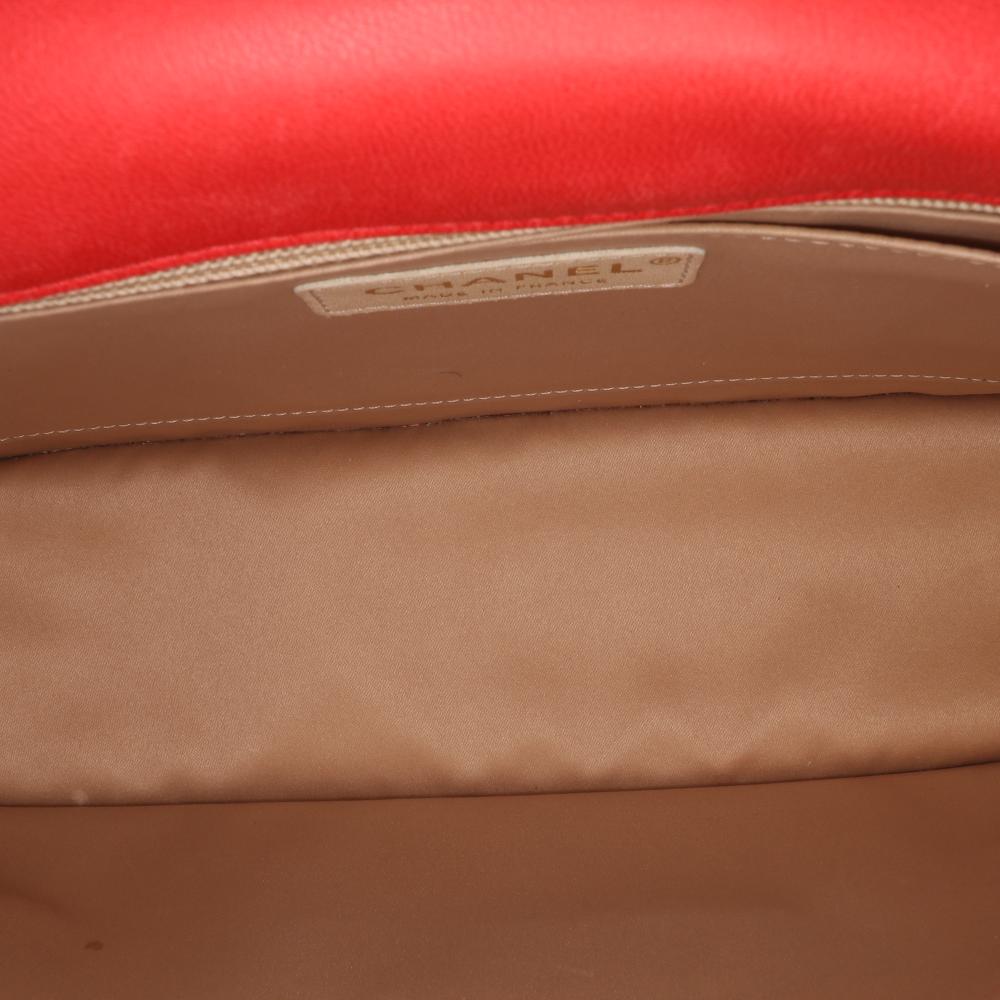 Red Leather Chanel Flap Bag
