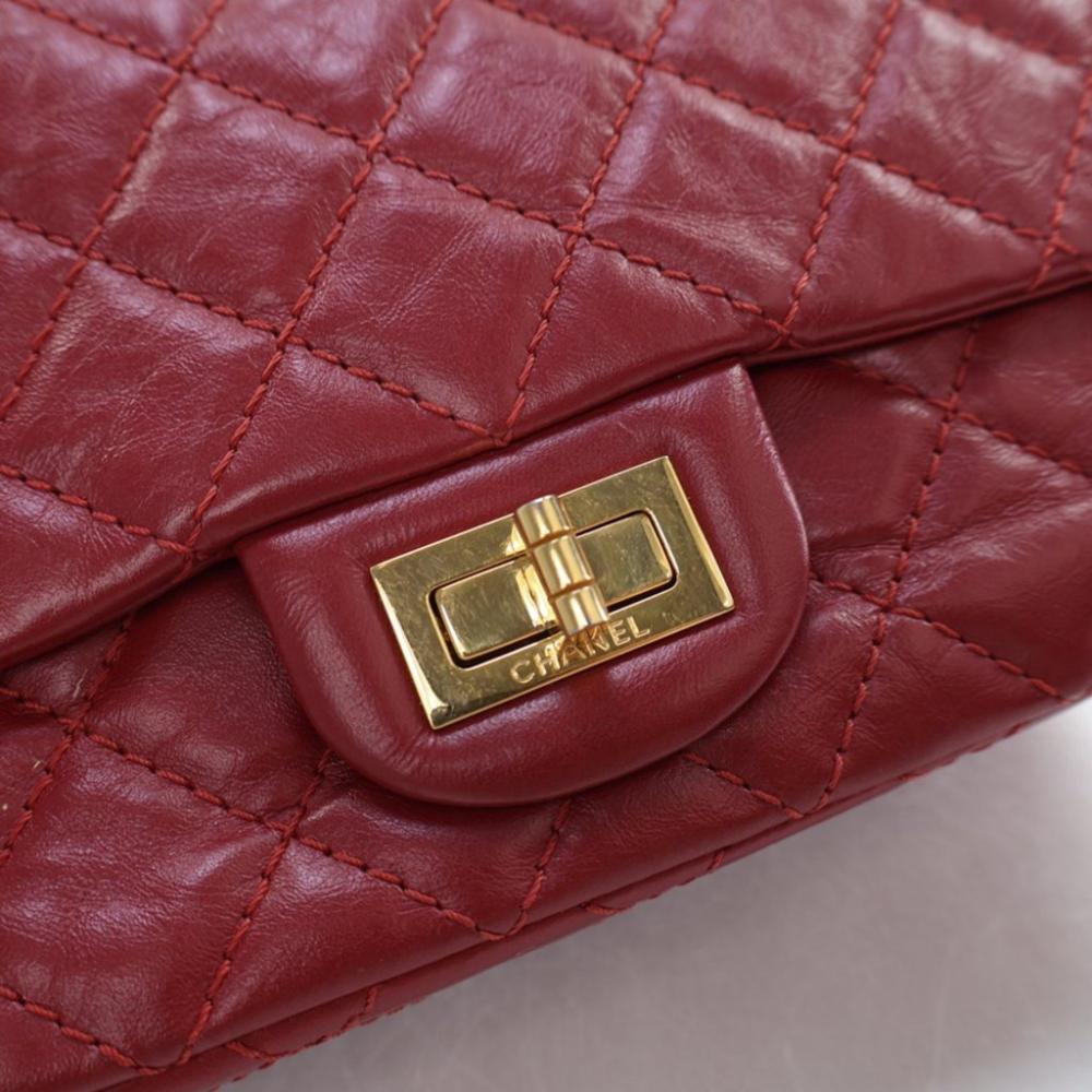 Red Leather Chanel Flap Bag