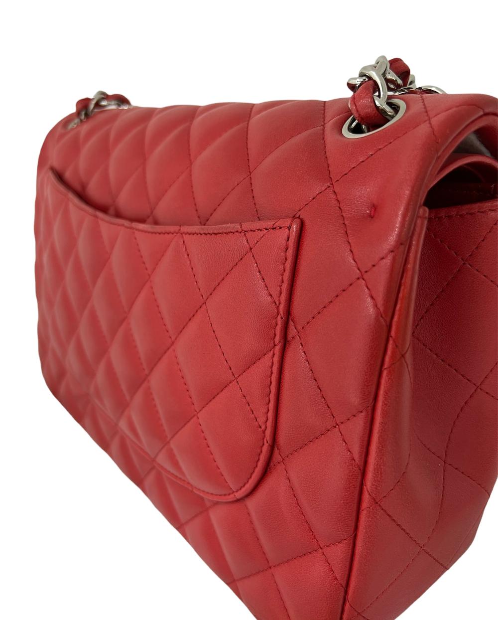 Red Leather Chanel Flap Bag