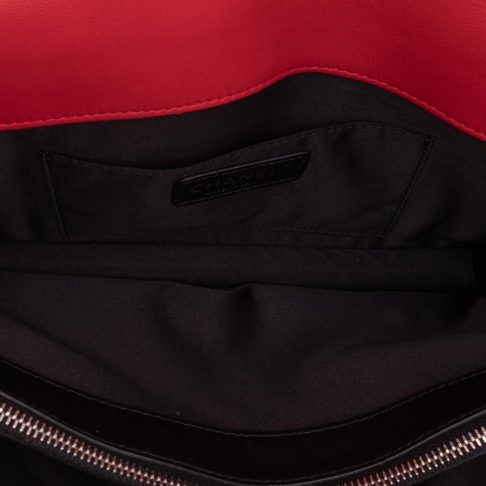 Red Leather Chanel Flap Bag