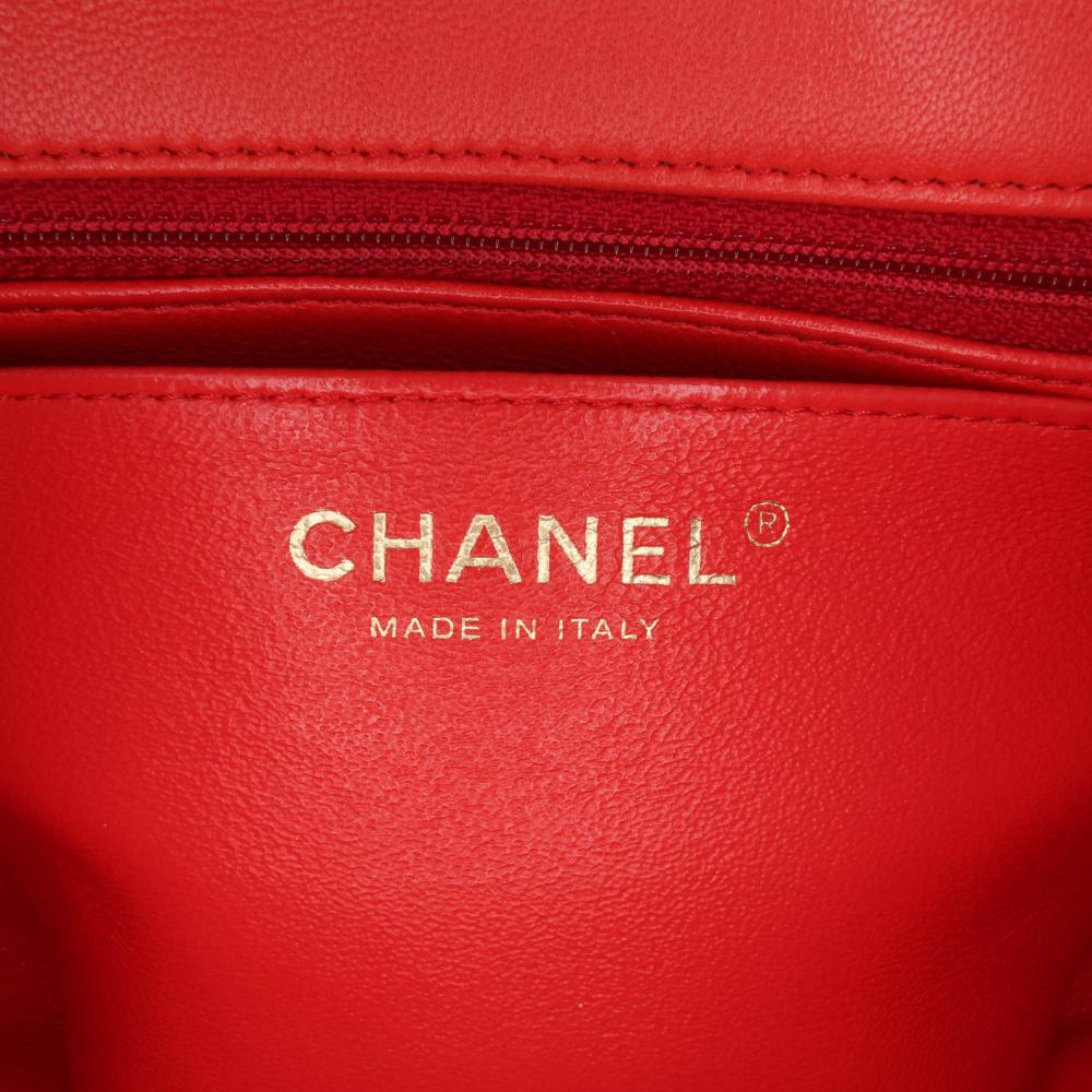 Red Leather Chanel Flap Bag