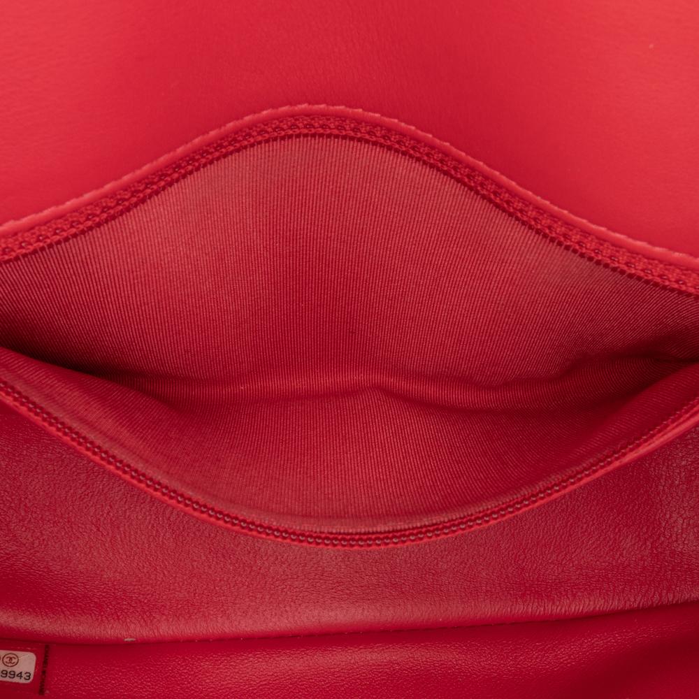 Red Leather Chanel Flap Bag