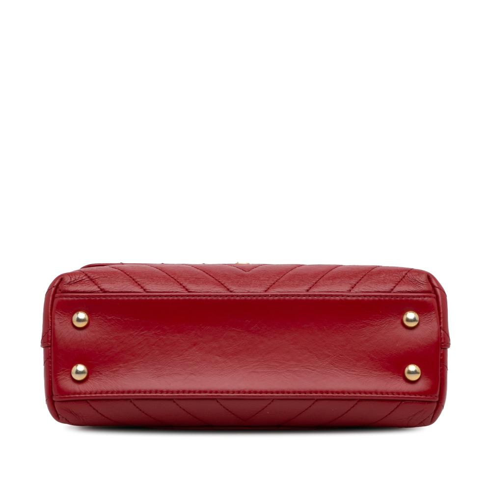 Red Leather Chanel Flap Bag