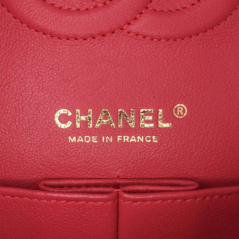 Red Leather Chanel Flap Bag