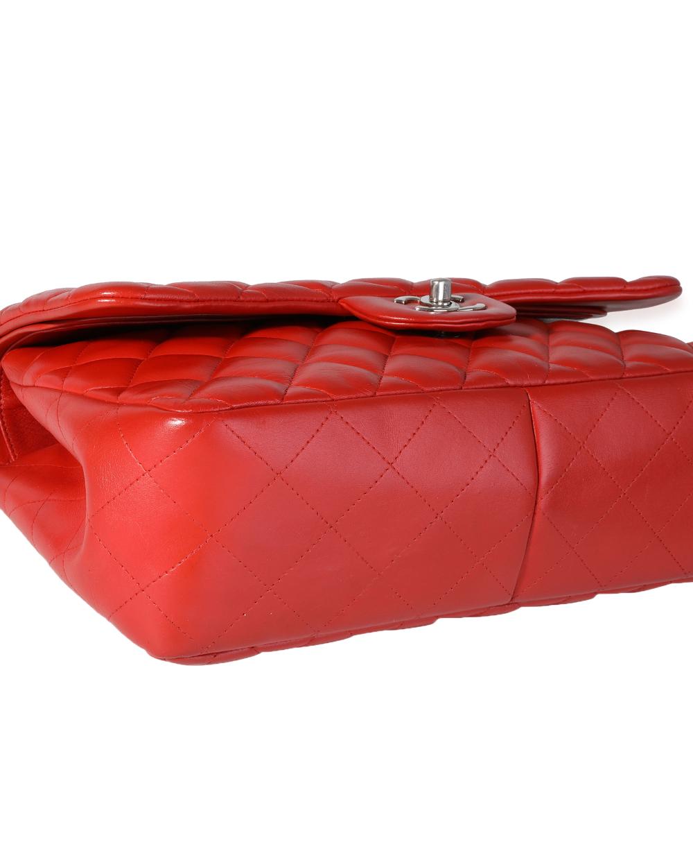 Red Leather Chanel Flap Bag