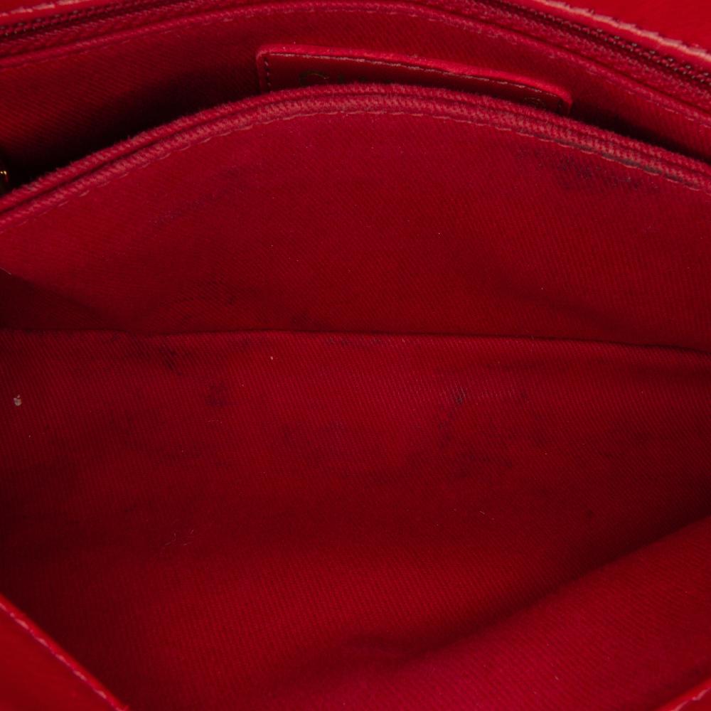 Red Leather Chanel Flap Bag