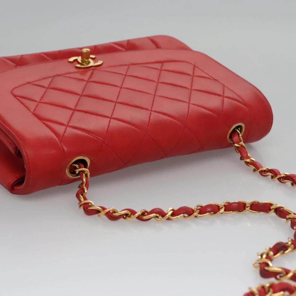 Red Leather Chanel Flap Bag