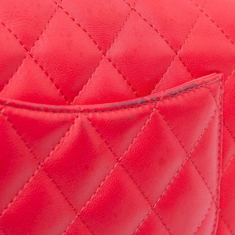 Red Leather Chanel Flap Bag