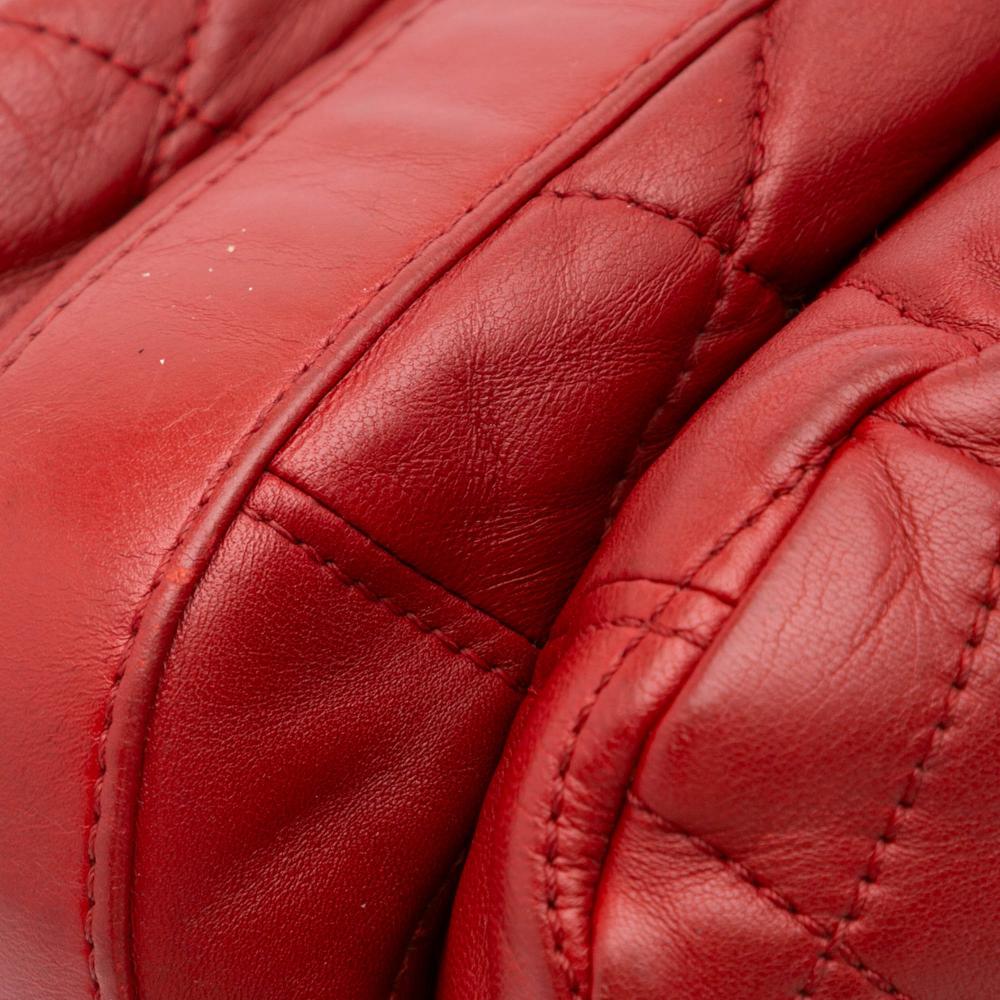 Red Leather Chanel Flap Bag