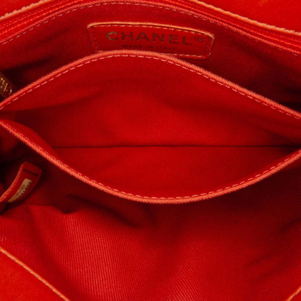 Red Leather Chanel Flap Bag