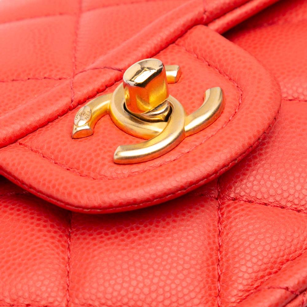 Red Leather Chanel Flap Bag