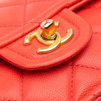 Red Leather Chanel Flap Bag