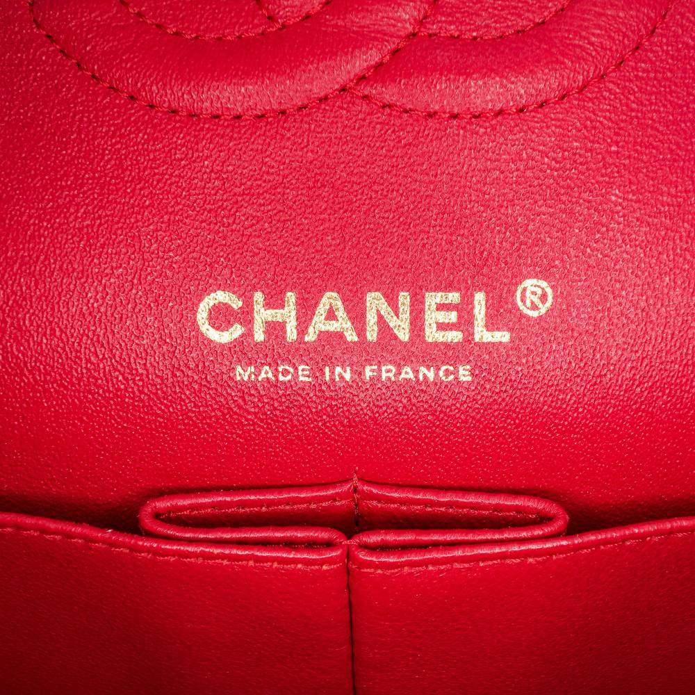 Red Leather Chanel Flap Bag