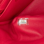 Red Leather Chanel Flap Bag