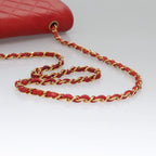 Red Leather Chanel Flap Bag