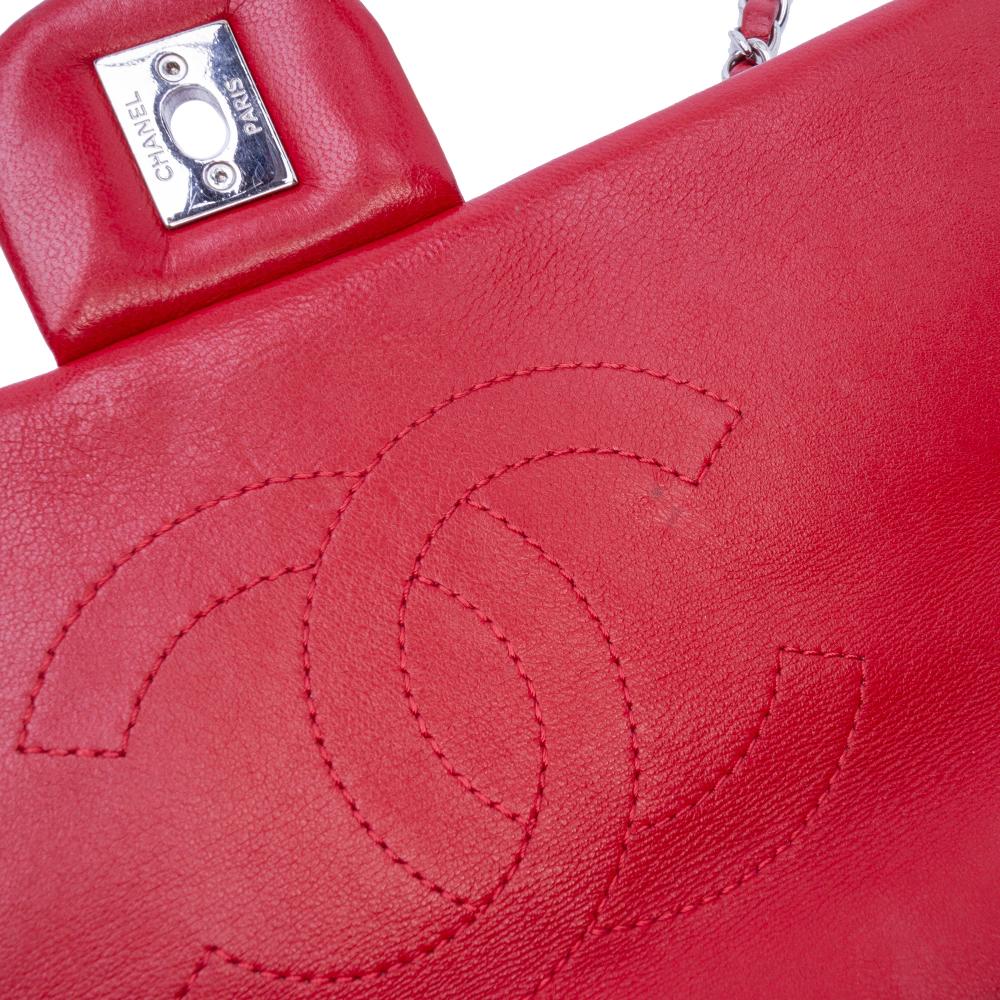 Red Leather Chanel Flap Bag