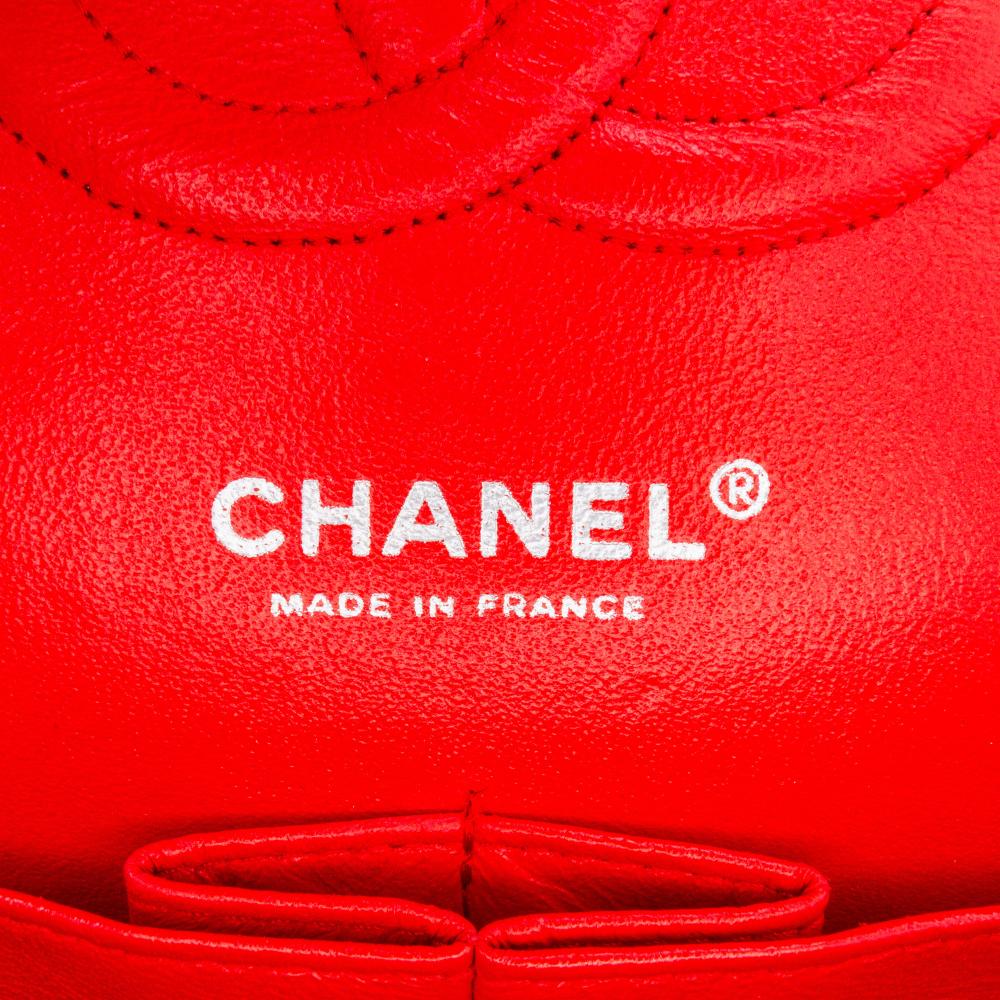 Red Leather Chanel Flap Bag