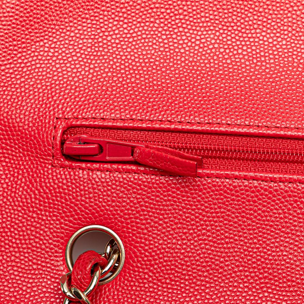 Red Leather Chanel Flap Bag