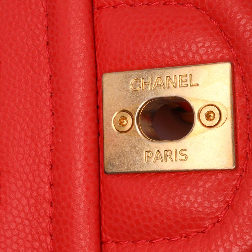 Red Leather Chanel Flap Bag