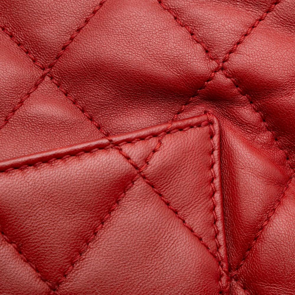 Red Leather Chanel Flap Bag