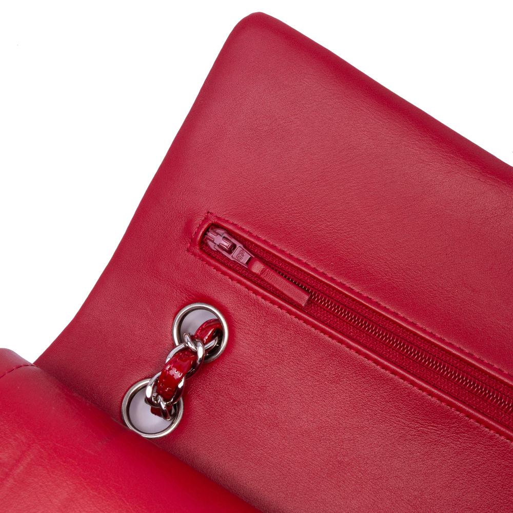 Red Leather Chanel Flap Bag
