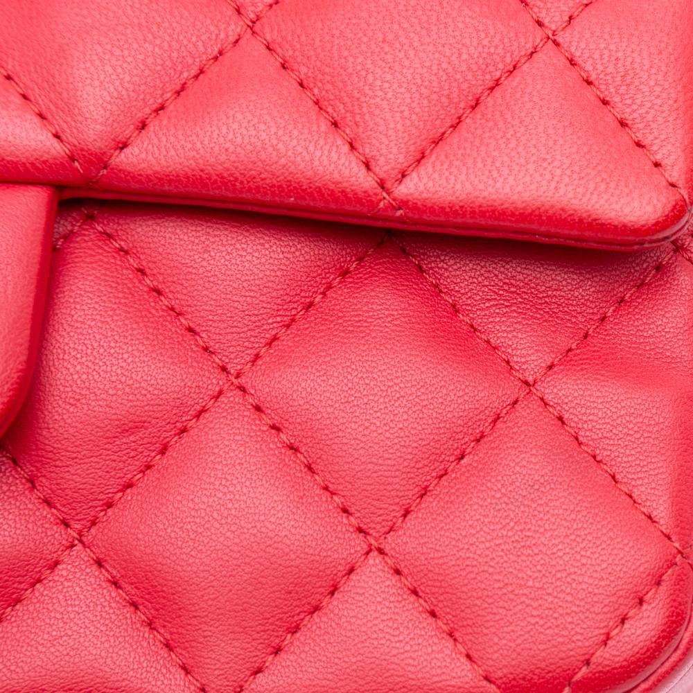 Red Leather Chanel Flap Bag
