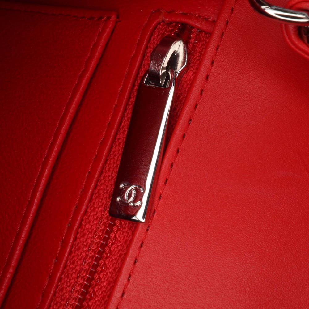Red Leather Chanel Flap Bag