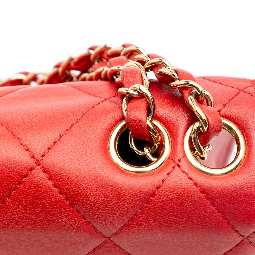 Red Leather Chanel Flap Bag