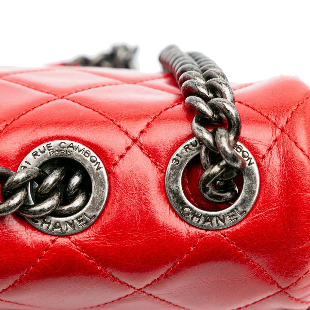 Red Leather Chanel Flap Bag