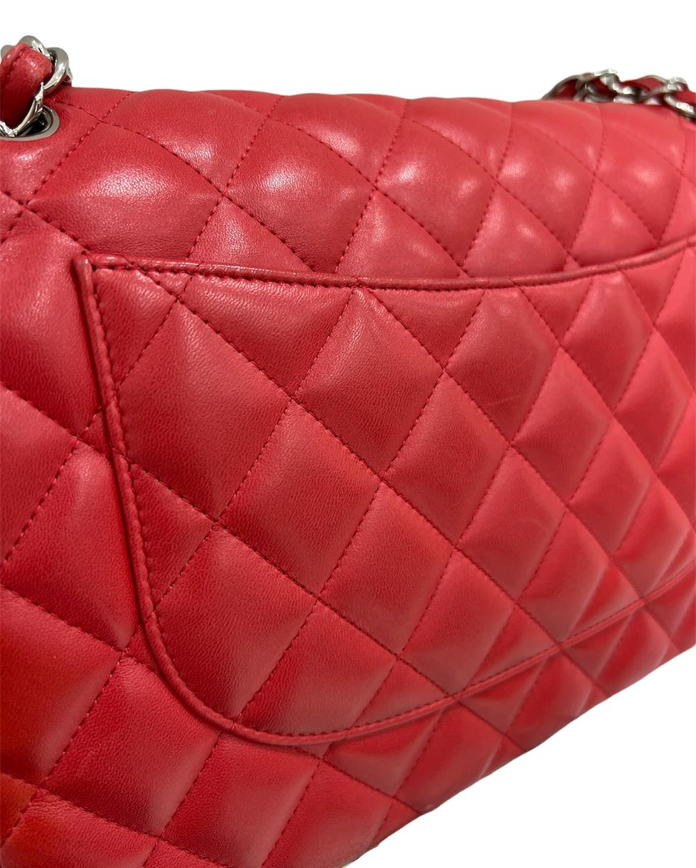 Red Leather Chanel Flap Bag