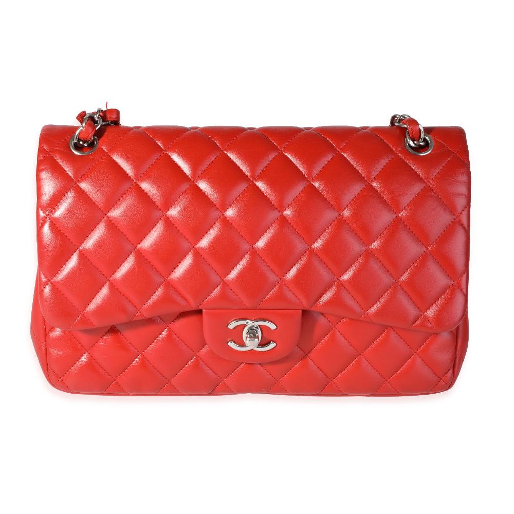 Red Leather Chanel Flap Bag