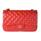 Red Leather Chanel Flap Bag