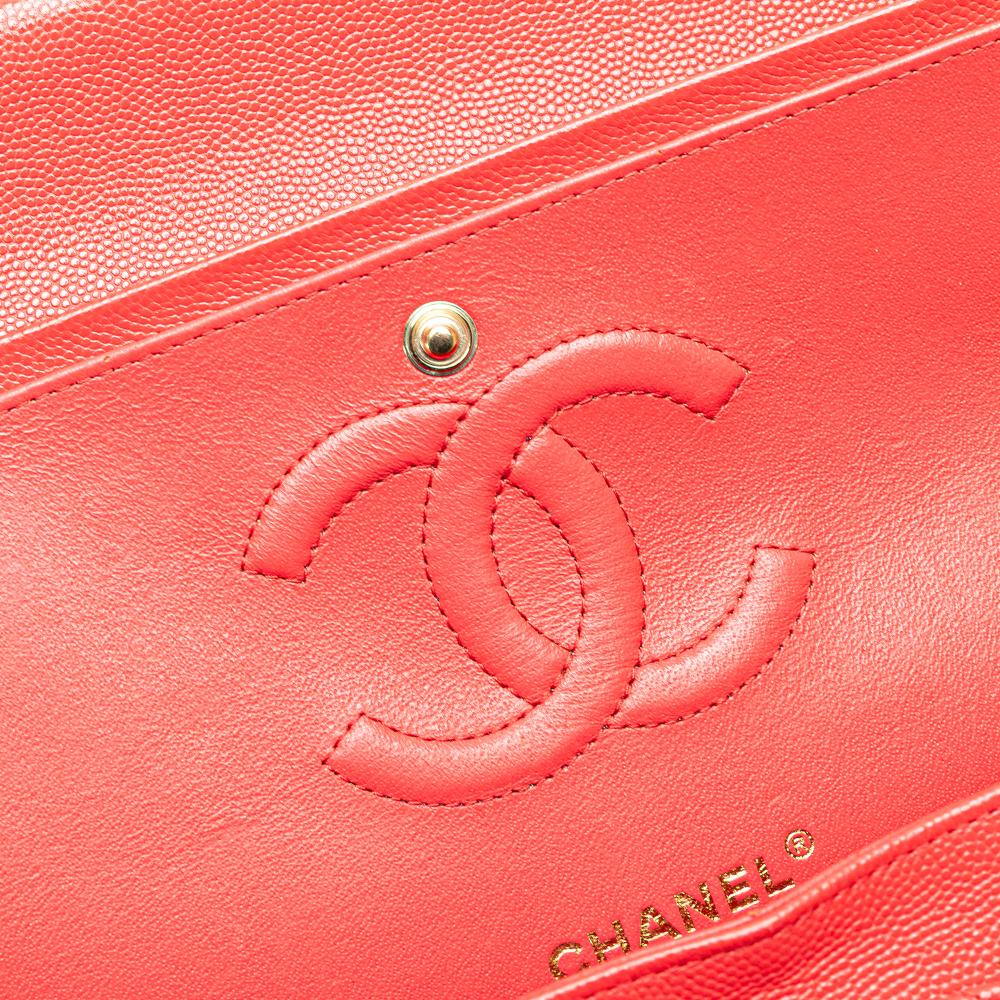 Red Leather Chanel Flap Bag