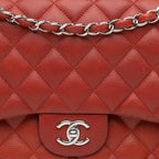 Red Leather Chanel Flap Bag