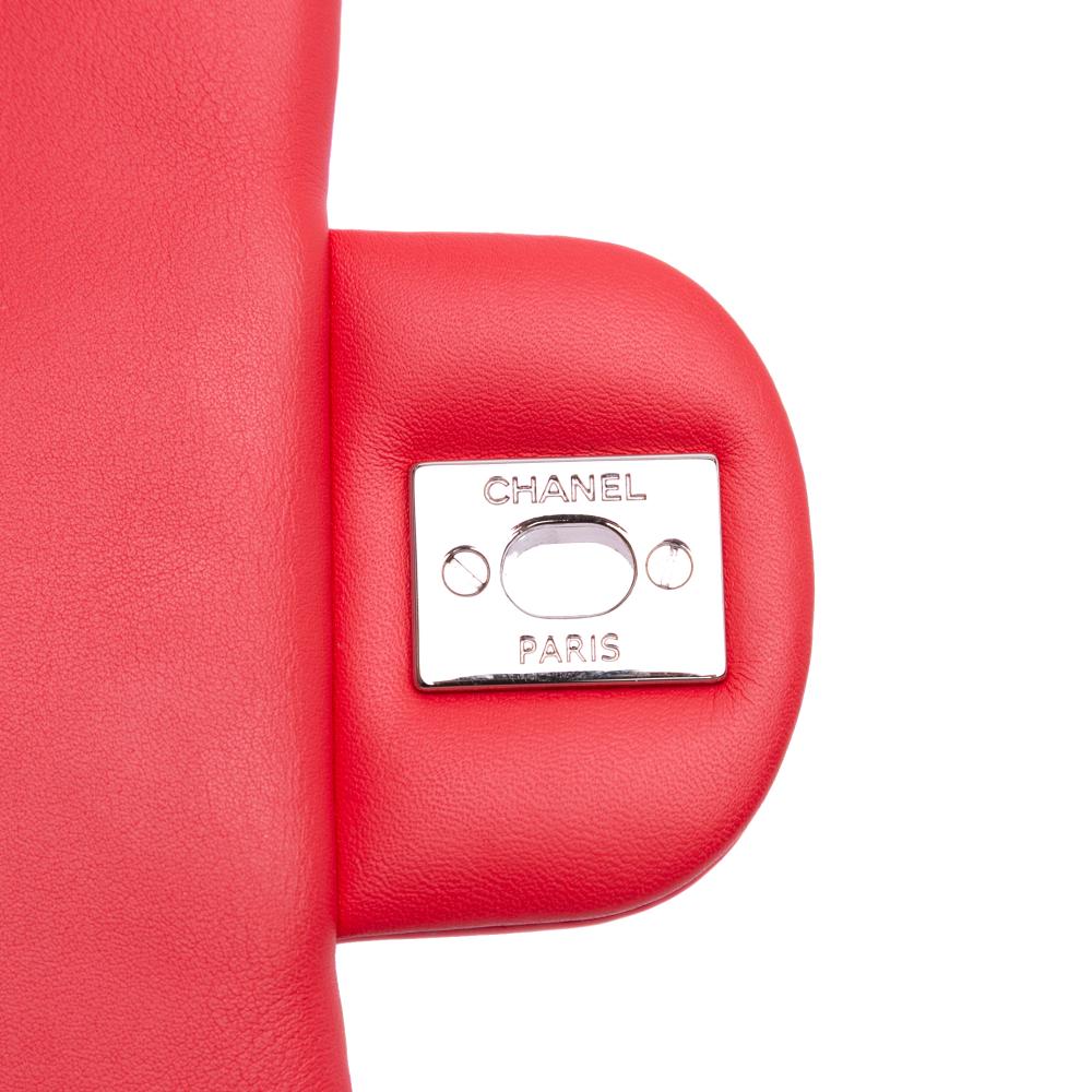 Red Leather Chanel Flap Bag