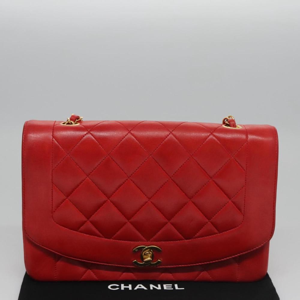 Red Leather Chanel Flap Bag