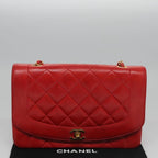 Red Leather Chanel Flap Bag