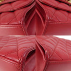 Red Leather Chanel Shoulder Bag